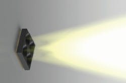 Plessey’s chip-scale optical system focuses the output from conventional LEDs without requiring bulky optical components. Plessey’s chip-scale optical system focuses the output from conventional LEDs without requiring bulky optical components.