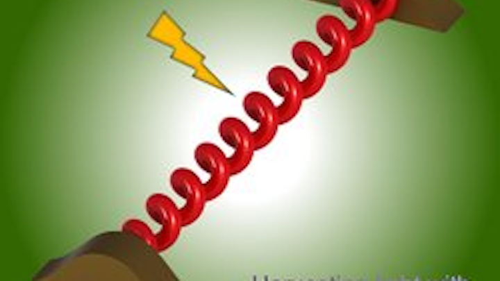 Researchers have calculated that twisting conventional nanowires into springs can boost their light absorption by up to 23%, while using up to 50% less area for the same length of wire. (Image credit: Mehmet Bayindir/Bilkent University)