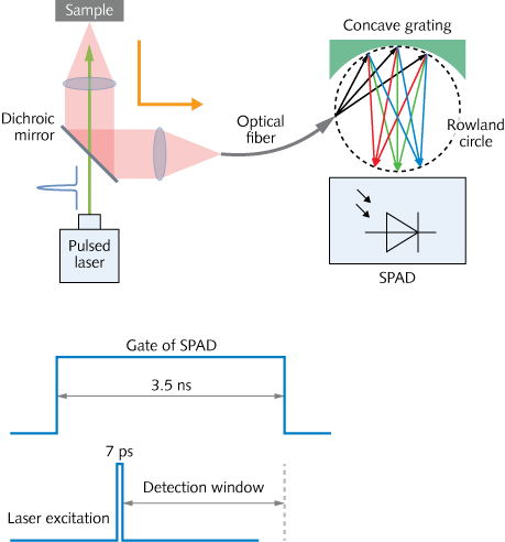 Raman Spectrometers Lowcost Raman spectrometer uses concave grating and CMOS SPAD Laser