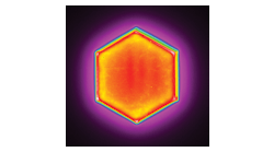 FIGURE 1. The output beam of a 200 W laser-diode array made by DALSA and used to enhance MRI imaging is hexagonal with a beam size of ~63 mm. FIGURE 1. The output beam of a 200 W laser-diode array made by DALSA and used to enhance MRI imaging is hexagonal with a beam size of ~63 mm.