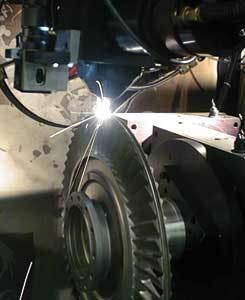 FIGURE 3. Titanium blade edge repaired with LENS 3D metal printing process. FIGURE 3. Titanium blade edge repaired with LENS 3D metal printing process.