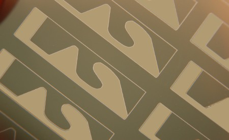 Lasx High Density Ablation Of Gold Coated Thin Film 450width