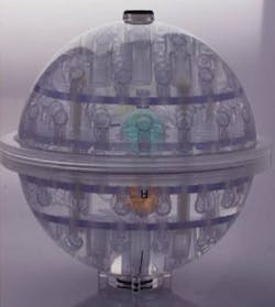 FIGURE 3. Phantoms such as this one from The Phantom Laboratory (Salem, NY) will allow for more precise testing of MRI systems. FIGURE 3. Phantoms such as this one from The Phantom Laboratory (Salem, NY) will allow for more precise testing of MRI systems.