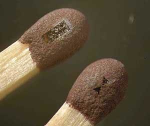 UV (excimer) lasers produce no thermal effects in matches.