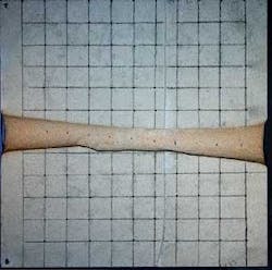 Cross section of lased tunnel 12 inches across measuring 2.0 inches in diameter on each end. Cross section of lased tunnel 12 inches across measuring 2.0 inches in diameter on each end.