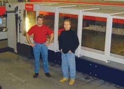 Steve Sjoholm (left) Randy Williams (right) in front of Byspeed. Steve Sjoholm (left) Randy Williams (right) in front of Byspeed.