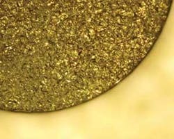 FIGURE 2b. Q-switched fiber laser cut in CVD diamond. FIGURE 2b. Q-switched fiber laser cut in CVD diamond.