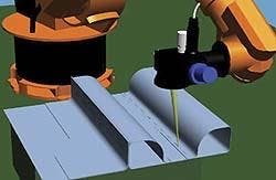 Figure 2. Simulation of Coupled Axes System for stitch welding.