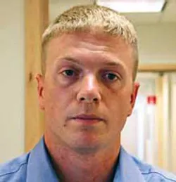 Reservist Jason Cox received the U.S. Navy and Marine Corps achievement medal for his invention, based on infrared spectroscopy.