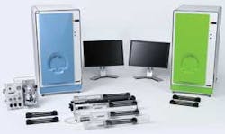 FIGURE 2. VisEn Medical’s FMT 2500 LX (left) and FMT 1500 (right) promise unparalleled true quantification of in vivo biomarkers for measuring disease progression and therapeutic efficacy. FIGURE 2. VisEn Medical’s FMT 2500 LX (left) and FMT 1500 (right) promise unparalleled true quantification of in vivo biomarkers for measuring disease progression and therapeutic efficacy.