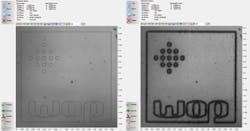 FIGURE 3. In a micromachining application, fabrication trajectories can be displayed directly over the sample view so that it can be positioned precisely. FIGURE 3. In a micromachining application, fabrication trajectories can be displayed directly over the sample view so that it can be positioned precisely.