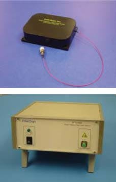 A single-frequency fiber laser has a linewidth of less than 1 kHz. A single-frequency fiber laser has a linewidth of less than 1 kHz.