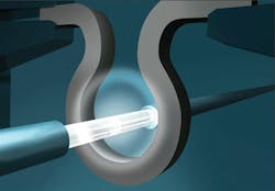 FIGURE 3. Filament fusion technology is based on resistive heating, with advantages over methods such as arc-discharge fusion including uniform heating, dopant diffusion control, low back-reflection, and a high-strength joint. FIGURE 3. Filament fusion technology is based on resistive heating, with advantages over methods such as arc-discharge fusion including uniform heating, dopant diffusion control, low back-reflection, and a high-strength joint.