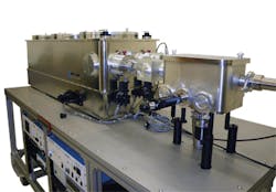 FIGURE 1. The McPherson 209 1.33 m scanning monochromator is shown equipped for high-resolution vacuum-ultraviolet (VUV) transmission measurements; attached are a Hamamatsu PMT and deuterium lamp, Keithley 6485 picoammeter, McPherson 835 pumping interface, McPherson 792 and 789A-3 motor controllers, and McPherson 7640 high-voltage power supply. FIGURE 1. The McPherson 209 1.33 m scanning monochromator is shown equipped for high-resolution vacuum-ultraviolet (VUV) transmission measurements; attached are a Hamamatsu PMT and deuterium lamp, Keithley 6485 picoammeter, McPherson 835 pumping interface, McPherson 792 and 789A-3 motor controllers, and McPherson 7640 high-voltage power supply.