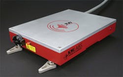 FIGURE 3. A commercial dissipative Yb-fiber soliton laser delivers 150 fs, 400 nJ pulses at rates to 10 MHz, with average power of 4 W developed by Kapteyn-Murnane Labs and introduced at Photonics West 2014. FIGURE 3. A commercial dissipative Yb-fiber soliton laser delivers 150 fs, 400 nJ pulses at rates to 10 MHz, with average power of 4 W developed by Kapteyn-Murnane Labs and introduced at Photonics West 2014.