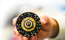 FIGURE 1. The ICS20 sensor assembly will take up to 20 MOC sensor measurements downhole using a rotating wheel of selected sensors. FIGURE 1. The ICS20 sensor assembly will take up to 20 MOC sensor measurements downhole using a rotating wheel of selected sensors.