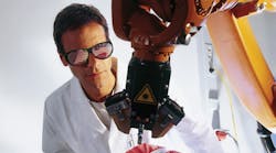 FIGURE 1. Laservision's T5K11 eyewear can be used for multiple laser applications, including infrared welding of an automotive tail light assembly with a 1064 nm Class 4 Nd:YAG laser. FIGURE 1. Laservision's T5K11 eyewear can be used for multiple laser applications, including infrared welding of an automotive tail light assembly with a 1064 nm Class 4 Nd:YAG laser.