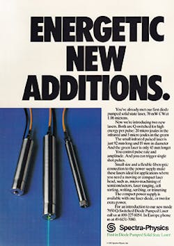 FIGURE 6. One example of a supplier showing diode-pumped lasers in July 1987. FIGURE 6. One example of a supplier showing diode-pumped lasers in July 1987.