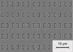 FIGURE 5. Metamaterial used as a terahertz antenna detector; size of the structure determines the wavelength absorbed.
