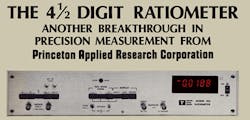 FIGURE 2. Nixie tubes were used in early digital displays like this Princeton Applied Research ratiometer before large, bright LEDs became available. Light came from a glow discharge in which a voltage was switched to one of the 10 cathodes in the tube. FIGURE 2. Nixie tubes were used in early digital displays like this Princeton Applied Research ratiometer before large, bright LEDs became available. Light came from a glow discharge in which a voltage was switched to one of the 10 cathodes in the tube.