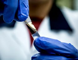 A coiled thin-film material creates circularly polarized light that can be used to aid in recurring cancer detection. The low-cost option could be fitted as a cell-phone attachment. A coiled thin-film material creates circularly polarized light that can be used to aid in recurring cancer detection. The low-cost option could be fitted as a cell-phone attachment.