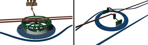 3D renders show a waveguide optical modulator (left) and tunable filter (right), both fabricated in silicon using standard advanced CMOS techniques.