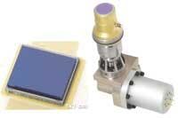 FIGURE 4. Reducing the pitch of the pixels in today's IR detectors allows the creation of higher-resolution arrays that have lower power consumption and higher resolution than existing larger-pixel-pitch IR detectors. The Scorpio, a 640 × 512 medium-wavelength detector with a 15-µm pixel pitch, is the same size as existing medium-resolution 320 × 256 detectors with a 30-µm pixel pitch, allowing it to be used as a drop-in replacement with four times the number of pixels. FIGURE 4. Reducing the pitch of the pixels in today's IR detectors allows the creation of higher-resolution arrays that have lower power consumption and higher resolution than existing larger-pixel-pitch IR detectors. The Scorpio, a 640 × 512 medium-wavelength detector with a 15-µm pixel pitch, is the same size as existing medium-resolution 320 × 256 detectors with a 30-µm pixel pitch, allowing it to be used as a drop-in replacement with four times the number of pixels.