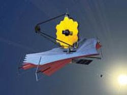 FIGURE 1. The James Webb Space Telescope, for which the main contractor is Northrop Grumman Space Technology (Redondo Beach, CA), will have an 18-segment primary mirror with overall diameter of 6.5 m. This construction reflects the trend in segmentation of primary mirrors for terrestrial and space-based telescopes. FIGURE 1. The James Webb Space Telescope, for which the main contractor is Northrop Grumman Space Technology (Redondo Beach, CA), will have an 18-segment primary mirror with overall diameter of 6.5 m. This construction reflects the trend in segmentation of primary mirrors for terrestrial and space-based telescopes.