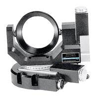 FIGURE 1. The high load-carrying capacity of gear-driven gimbals makes them an excellent choice for general laboratory work and large-optic beam steering. FIGURE 1. The high load-carrying capacity of gear-driven gimbals makes them an excellent choice for general laboratory work and large-optic beam steering.
