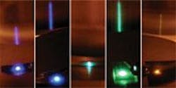 A variety of visible (as well as UV) wavelengths can be produced by luminescence from ZnO doped with magnesium and cadmium. A variety of visible (as well as UV) wavelengths can be produced by luminescence from ZnO doped with magnesium and cadmium.