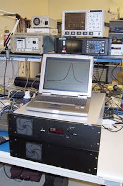 A monitor based on cavity ring-down spectroscopy measures the concentration of ethylene in air. Lowering ethylene concentrations can retard fruit spoilage.