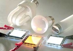 FIGURE 1. Europe is at the forefront of OLED technology (shown here with older lighting technologies). Solid-state illumination is seeing high growth and will replace many conventional lighting technologies as well as create novel lighting applications. FIGURE 1. Europe is at the forefront of OLED technology (shown here with older lighting technologies). Solid-state illumination is seeing high growth and will replace many conventional lighting technologies as well as create novel lighting applications.