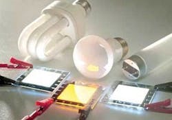 FIGURE 1. Europe is at the forefront of OLED technology (shown here with older lighting technologies). Solid-state illumination is seeing high growth and will replace many conventional lighting technologies as well as create novel lighting applications.