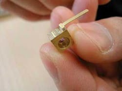 A quantum-cascade laser developed in a collaboration of Princeton University, UMBC, and AdTech Optics (City of Industry, CA) was grown without lateral regrowth using metal-organic chemical-vapor deposition and achieves room-temperature continuous-wave operation at 8.2 µm. Such collaborations form the core and fabric of MIRTHE. A quantum-cascade laser developed in a collaboration of Princeton University, UMBC, and AdTech Optics (City of Industry, CA) was grown without lateral regrowth using metal-organic chemical-vapor deposition and achieves room-temperature continuous-wave operation at 8.2 µm. Such collaborations form the core and fabric of MIRTHE.