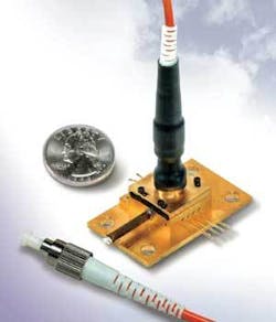 FIGURE 1. Specially designed InGaAs/InP APDs are optimized for the different requirements of Geiger-mode photon-counting applications. The special packaging and cooling features allow them to achieve higher photon-detection probability with lower timing jitter than standard telecommunications APDs. FIGURE 1. Specially designed InGaAs/InP APDs are optimized for the different requirements of Geiger-mode photon-counting applications. The special packaging and cooling features allow them to achieve higher photon-detection probability with lower timing jitter than standard telecommunications APDs.