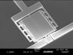 A high-speed MEMS micromirror that switches between states in 225 ns will be described in the CLEO technical session “Components, Interconnects & Signal Processing.” A high-speed MEMS micromirror that switches between states in 225 ns will be described in the CLEO technical session “Components, Interconnects & Signal Processing.”