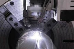 FIGURE 2. Using diodes from Bookham, this direct-diode system is manufactured by Laserline (Mülheim-Kärlich, Germany) and is used in production at Laser Cladding Technology (Worksop, England). Three European companies focused on their strengths to bring a product to market in parallel with the application. FIGURE 2. Using diodes from Bookham, this direct-diode system is manufactured by Laserline (Mülheim-Kärlich, Germany) and is used in production at Laser Cladding Technology (Worksop, England). Three European companies focused on their strengths to bring a product to market in parallel with the application.