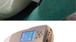 FIGURE 1. Several companies now offer handheld, battery-operated &ldquo;point and shoot&rdquo; NIR spectrometers for field-based materials-analysis applications such as carpet recycling. Axsun&rsquo;s Anavo (top) utilizes a tunable diode laser, while Polychromix&rsquo;s Phazir (bottom) uses a tungsten lightbulb. Both rely on proprietary MEMS switching technology to create the compact yet robust devices.