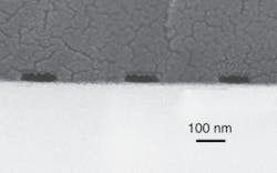 FIGURE 3. Researchers at Arizona State University have used nanoimprint lithography to fabricate nanofluidic channels with depths down to 8 nm; plasma-treated polysilsesquioxane thin film on a rigid support was used to bond to hydrophilic glass surface permanently at room temperature.