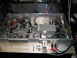 A Yb:KYW oscillator provides seed pulses for a high-repetition-rate OPA (not shown). A Yb:KYW oscillator provides seed pulses for a high-repetition-rate OPA (not shown).