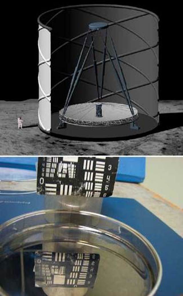 LIQUID MIRRORS Metal films may enable revolutionary lunar liquid