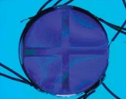 FIGURE 2. The prototype segmented tunable filter has four quadrants, three of which achieved anticipated transmission and finesse. FIGURE 2. The prototype segmented tunable filter has four quadrants, three of which achieved anticipated transmission and finesse.