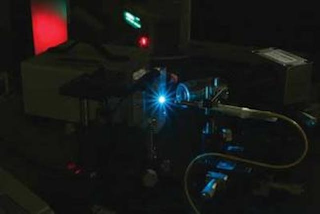 A blue photonic-quantum-ring laser showcases 3-D whispering-cave-mode emission with ultralow threshold current less than that of VCSELs or LEDs.