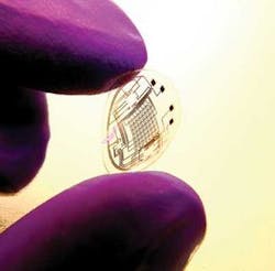 Electronic circuits and micro light-emitting diodes (LEDs) have successfully been integrated into biocompatible contact lenses that could be used as virtual head-up displays, or as biosensors for monitoring glucose and blood oxygen levels, for example.
