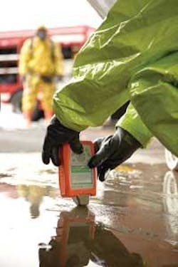 The TruDefender FT from Ahura Scientific is a 3 lb Fourier-transform infrared system designed for first responders performing field-based chemical identification in hazmat and military situations. The TruDefender FT from Ahura Scientific is a 3 lb Fourier-transform infrared system designed for first responders performing field-based chemical identification in hazmat and military situations.