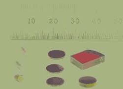 Laser rods, disks, and slabs of Cr:ZnSe prepared by diffusion doping at Spectragen (Des Plaines, IL) show color variations due to antireflection coatings on some of the crystals. Laser rods, disks, and slabs of Cr:ZnSe prepared by diffusion doping at Spectragen (Des Plaines, IL) show color variations due to antireflection coatings on some of the crystals.