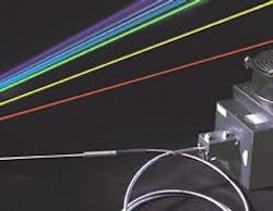 FIGURE 1. In addition to the important 488-nm argon line, an air-cooled mixed-gas laser produces several output lines throughout the visible spectrum. FIGURE 1. In addition to the important 488-nm argon line, an air-cooled mixed-gas laser produces several output lines throughout the visible spectrum.