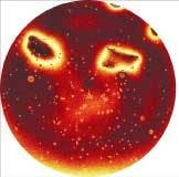 FIGURE 3. A sapphire wafer with a gallium nitride epi layer is imaged by an OSA reflectometer, revealing defects in the layer as bright spots. FIGURE 3. A sapphire wafer with a gallium nitride epi layer is imaged by an OSA reflectometer, revealing defects in the layer as bright spots.