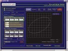 FIGURE 3. The software interface of a liquid-crystal polarimeter from Meadowlark Optics measures four Stokes components of light incident upon the polarimeter optics head (left). Several parameters appearing in the display are calculated from the measured Stokes vector. The Stokes vector can be rendered in several graphical formats, including a polarization ellipse (right). FIGURE 3. The software interface of a liquid-crystal polarimeter from Meadowlark Optics measures four Stokes components of light incident upon the polarimeter optics head (left). Several parameters appearing in the display are calculated from the measured Stokes vector. The Stokes vector can be rendered in several graphical formats, including a polarization ellipse (right).