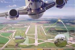 FIGURE 3. A high-power laser stationed near a runway zaps a surface-to-air missile aimed at a plane coming in for a landing in an artist's concept of how Northrop Grumman's Hornet system would work. The green line is the laser beam. FIGURE 3. A high-power laser stationed near a runway zaps a surface-to-air missile aimed at a plane coming in for a landing in an artist's concept of how Northrop Grumman's Hornet system would work. The green line is the laser beam.